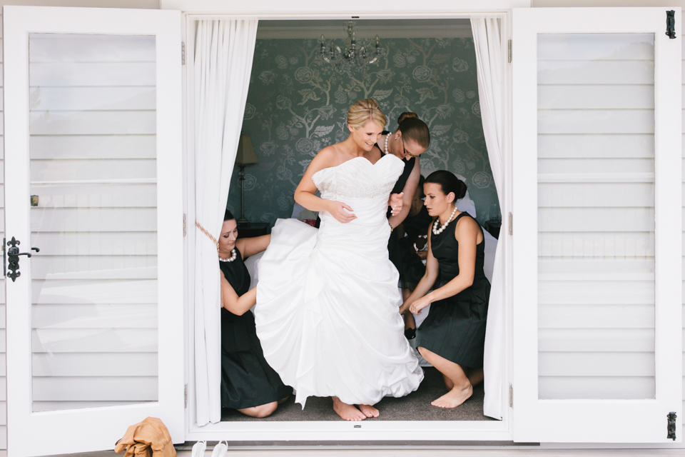 Te Horo Sudbury's Bride getting ready