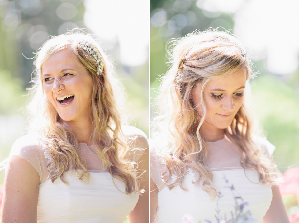 Bridal hair and makeup long blonde hair